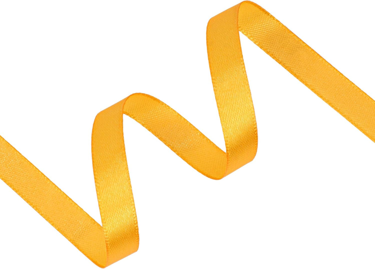Yellow Satin Ribbon 3/8 inch X Continuous 25 Yards, Single Face Polyester Ribbon Perfect for Gift Wrapping, Flower Bouquet, Wedding Decor, Crafts, Bow Making, Sewing and More
