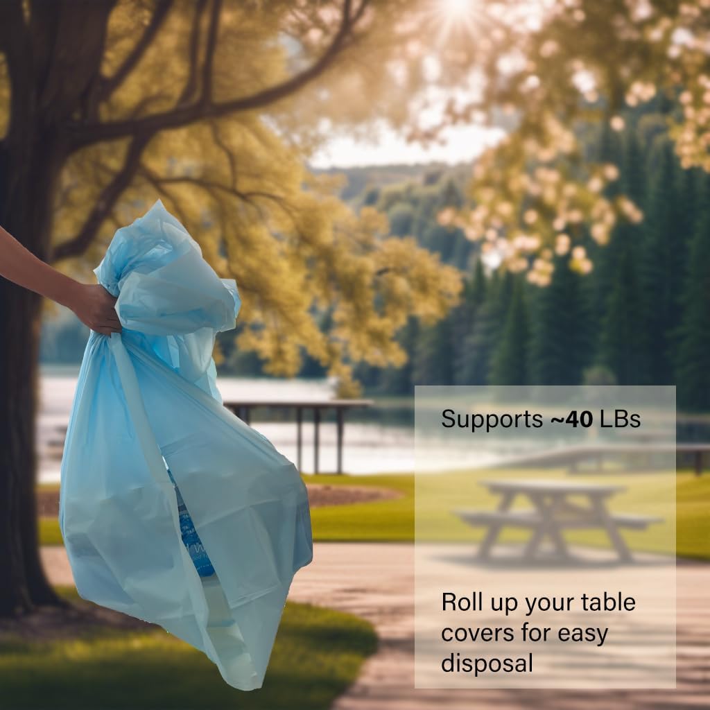 Evershine (4-Pack Heavy Duty Plastic Table Covers Tablecloth (Reusable) (Round 84", Red)