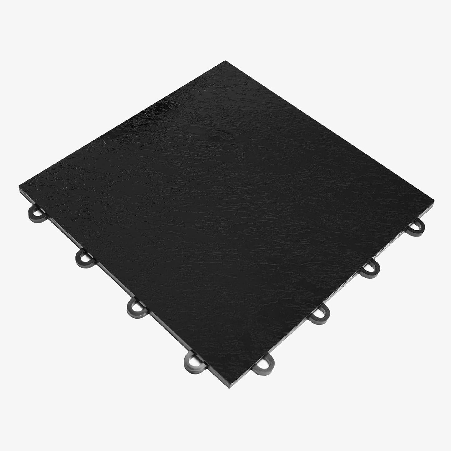 IncStores 3/8" Thick Snap Together Dance Flooring Tiles | 12”x12” Printed Vinyl Dance Floor Tiles for Practice & Performance | Black | 20 Tile Pack