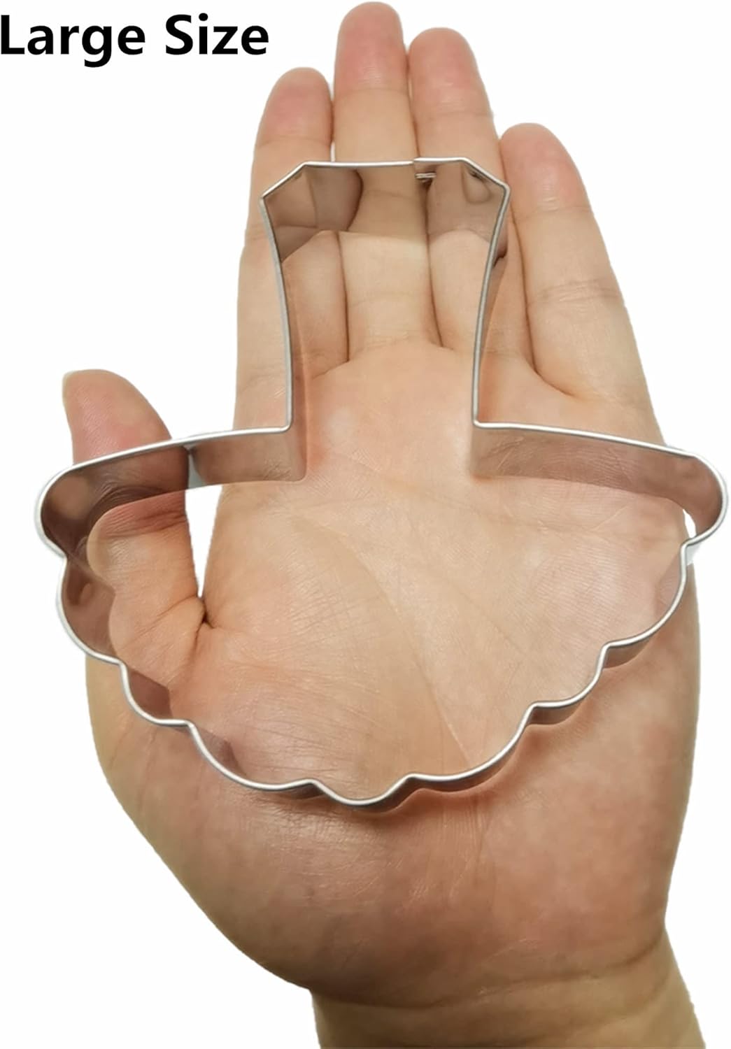 Large Size Dress Shaped Cookie Cutter, Stainless Steel Ballet Dress Wedding Princess Dress Cookie Cutter, 4 Inches