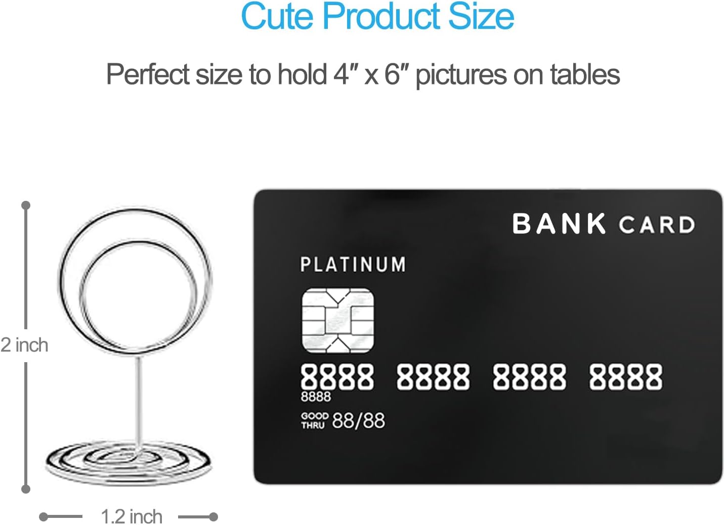 20pcs Mini Place Card Holders, Cute Table Number Holders, Classy Table Card Holder Table Picture Stands, Elegant Wire Photo Holder Menu Memo Clips, Idea for Wedding, Anniversary Party（Silver