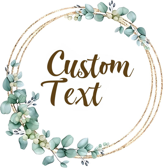 Premium Custom Stickers Labels - Personalized Stickers for Businesses Logo and Name. Birthday Pets and Label Product Boxes Wedding Favors Waterproof Labels (Wreath 2, 3 inch)