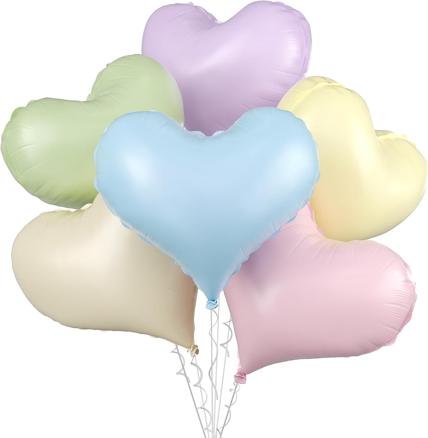 Colorful Heart Balloons,24Inch Large Rainbow Heart foil Balloon for Valentine's Day Birthday Wedding Baby Shower Anniversary Party Decorations