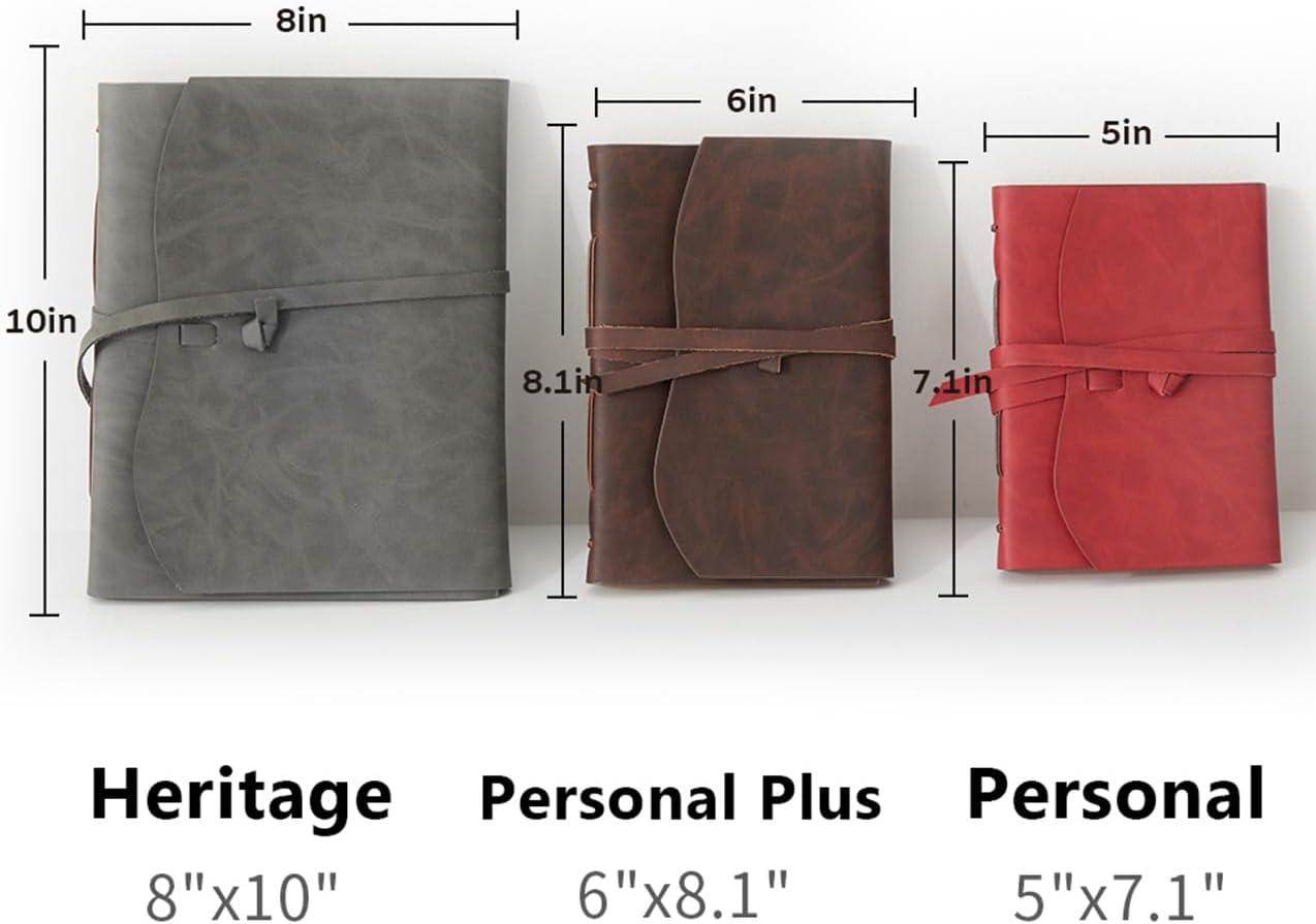 Leather Journal for Women - Genuine Leather Journals for Writing 5x7.1 Inch, Diary for Women, Artist,Travel Journal,Red