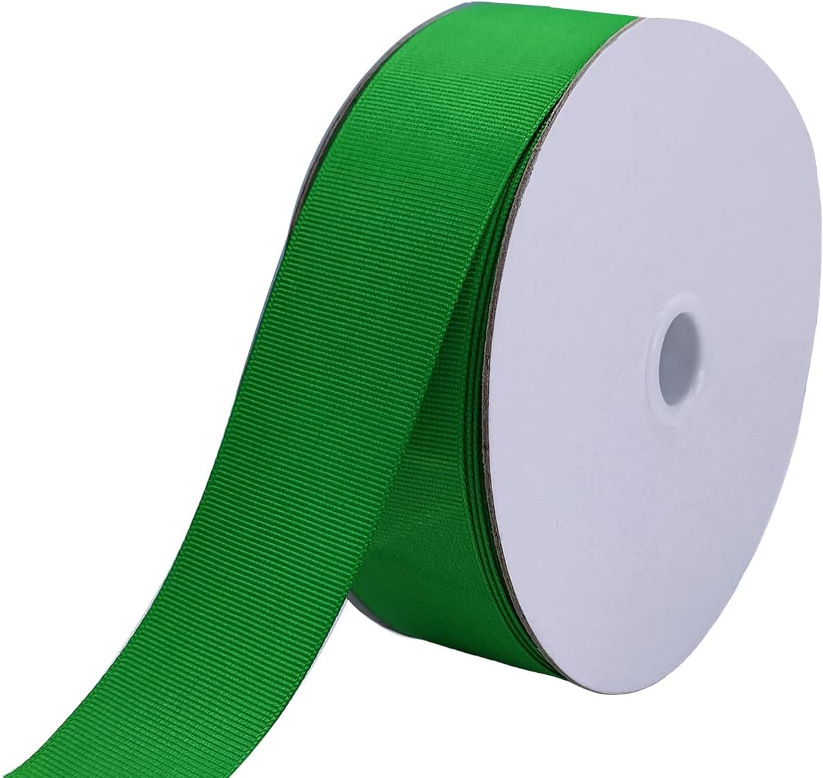 One Roll 50 Yards Soild Green Grosgrain Ribbon 1 1/2 inch Flower Bouquets Ribbons-1.5 inch Thick Gift Wrapping Ribbon-DIY Crafts Bow Hair Headband Accessories Ribbons #553(38mm)