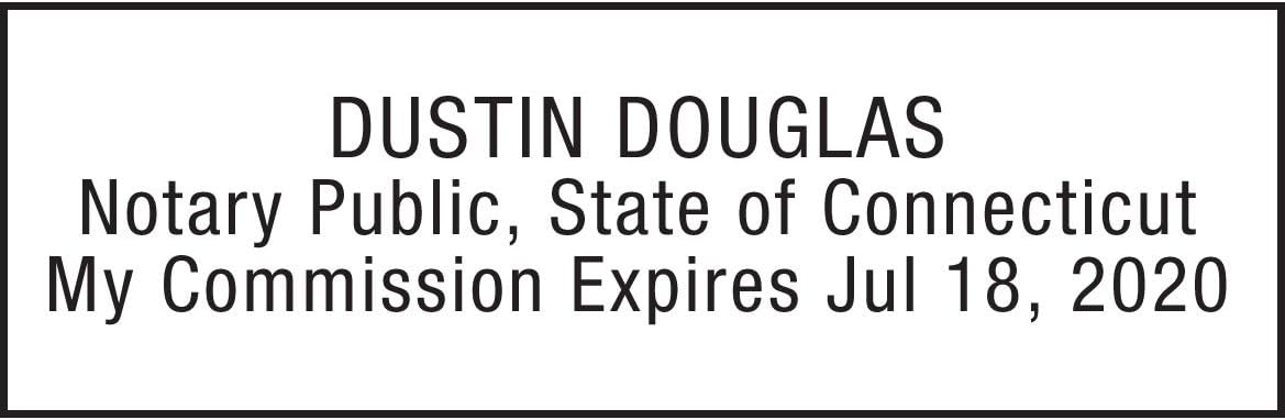 Notary Stamp for State of Connecticut- Self Inking Stamp