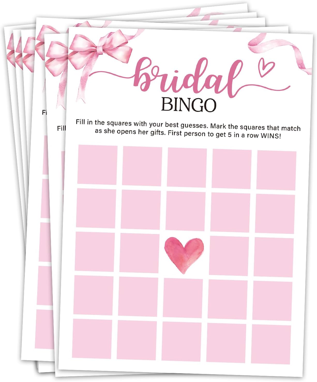 Bridal Shower Games 30 Guests, Bingo Bridal Shower Wedding Games for Reception, Rehearsal Dinner Engagement Party Activities Game Card/HL 009