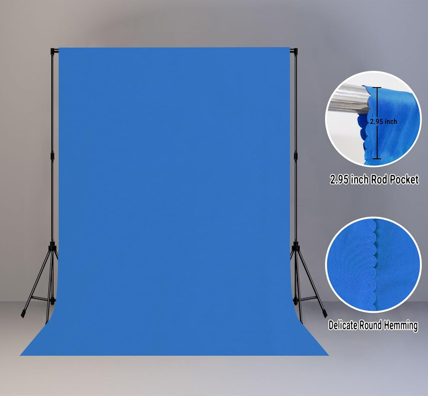 5x7FT Royal Blue Screen Backdrop for Photography, Solid Blue Photo Background for Party Portrait Photoshoots Booth Video Studio