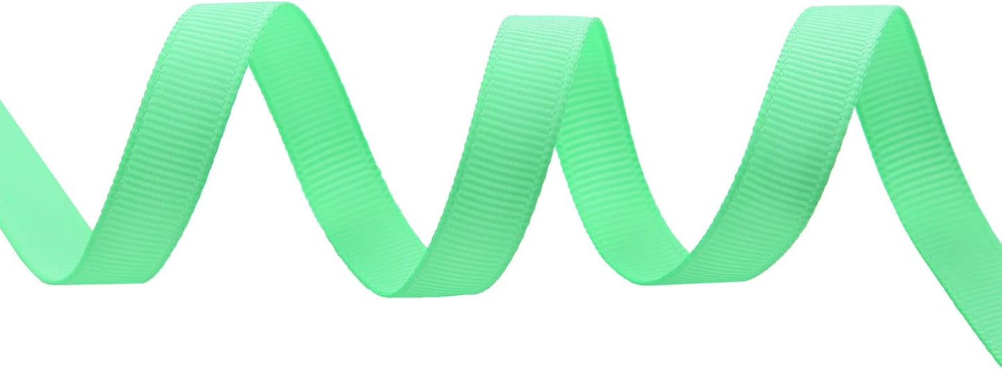 ITIsparkle 3/8" Inch Grosgrain Ribbon 50 Yards-Roll Set for Gift Wrapping Scrap Books Party Favor Hair Braids Baby Shower Decoration Cake Decoration Floral Arrangement Craft Supplies, Aqua Ribbon