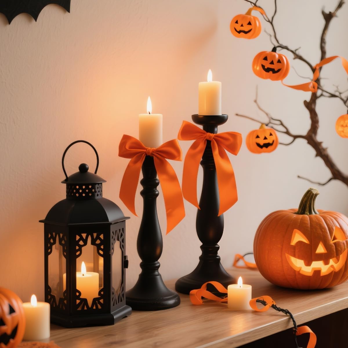 Orange Ribbon 5/8" Wide x 100 Yards, Orange Ribbon for Gift Wrapping, Halloween, Christmas, Wedding, Thanksgiving, Easter