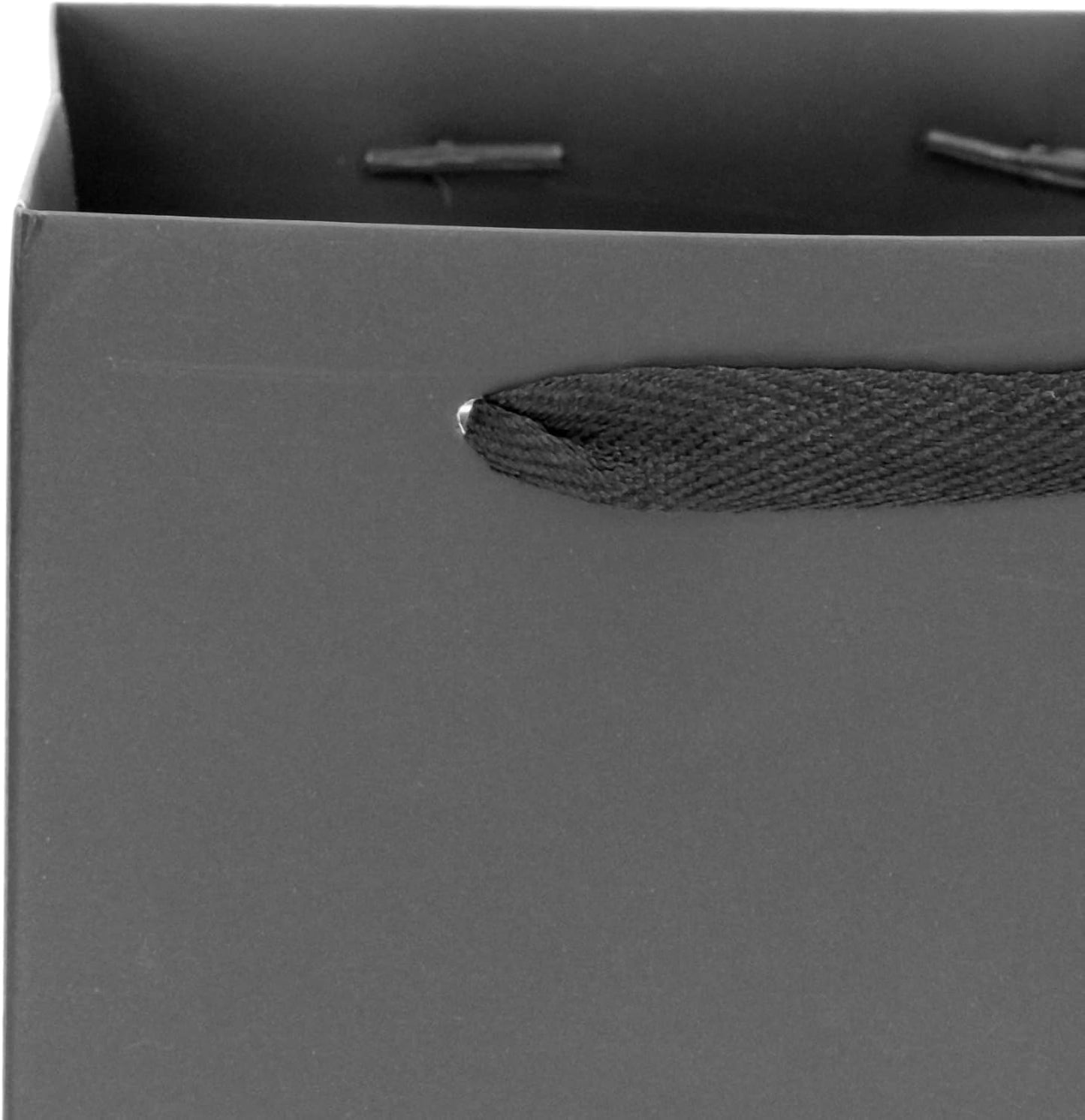 Black Paper Gift Bag Small Square Bottom Kraft Cardboard Paper Bags With Handles For Wedding, Baby Shower, Birtyday Party (Black, 6 x 6 x 6 in, 10 Pcs)