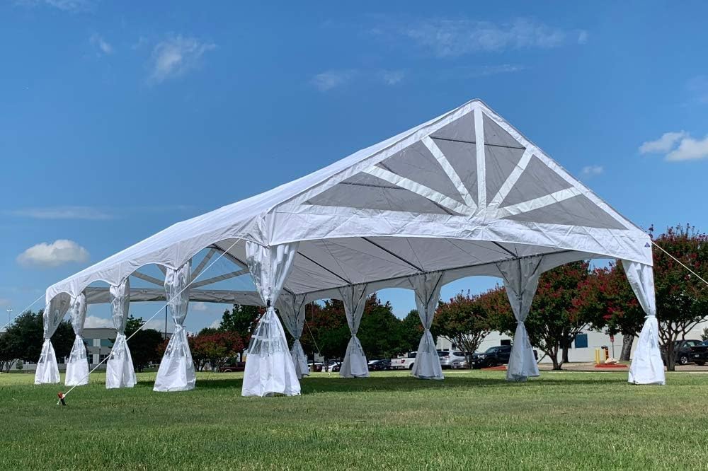DELTA 40'x20' PE Marquee Party Tent, Tents for Parties, Large Wedding Tent, Carpas para Fiestas,Heavy Duty Canopy, Outdoor Event with Waterproof Top + 5 Storage Bags