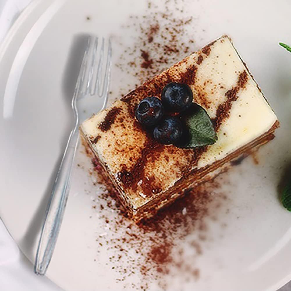 500 Count Plastic Silverware, Heavy Weight Plastic Forks Spoons Disposable Utensils Cutlery Set for Wedding Party Supplies Everyday Use