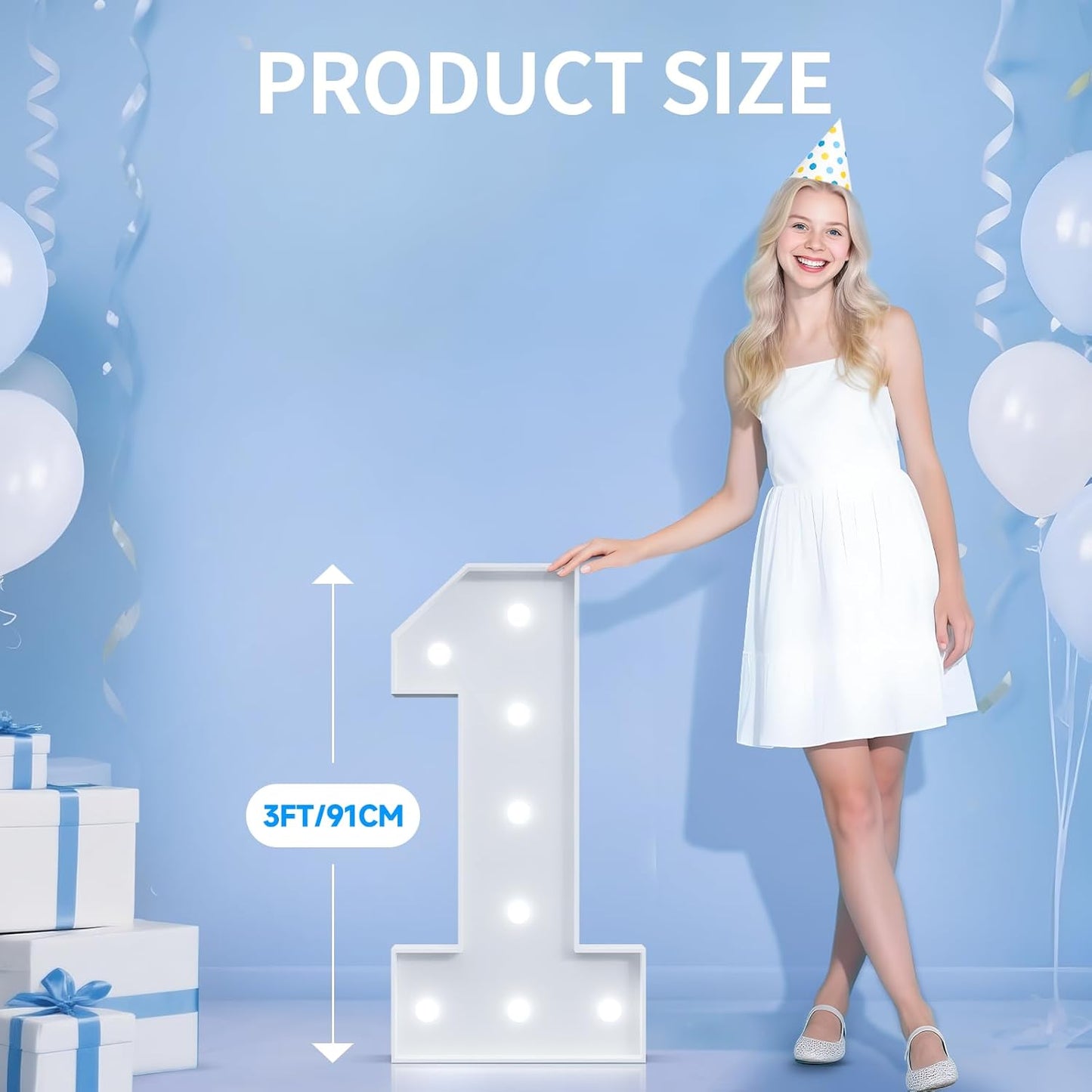 3FT Marquee Numbers 15, Happy 15th Birthday Decorations for Girls Boys, Large 15 Light up Number for 15 Years Old Birthday Party Supplies, 15th Anniversary Party Decor