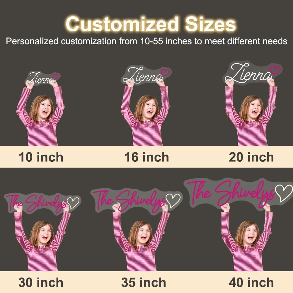 Custom Neon Signs led name sign neon sign for wall decor led name signs personalized Logo Room Wedding Birthday Party Various Color and Size Business Personalized Gifts Presents