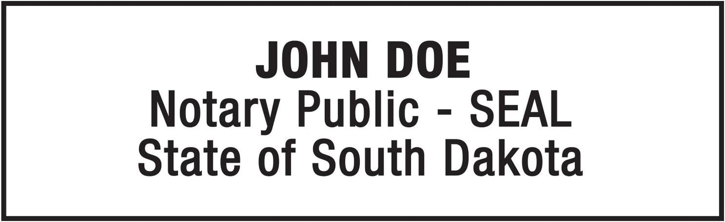 MaxMark Notary Stamp for State of South Dakota- Self Inking Stamp