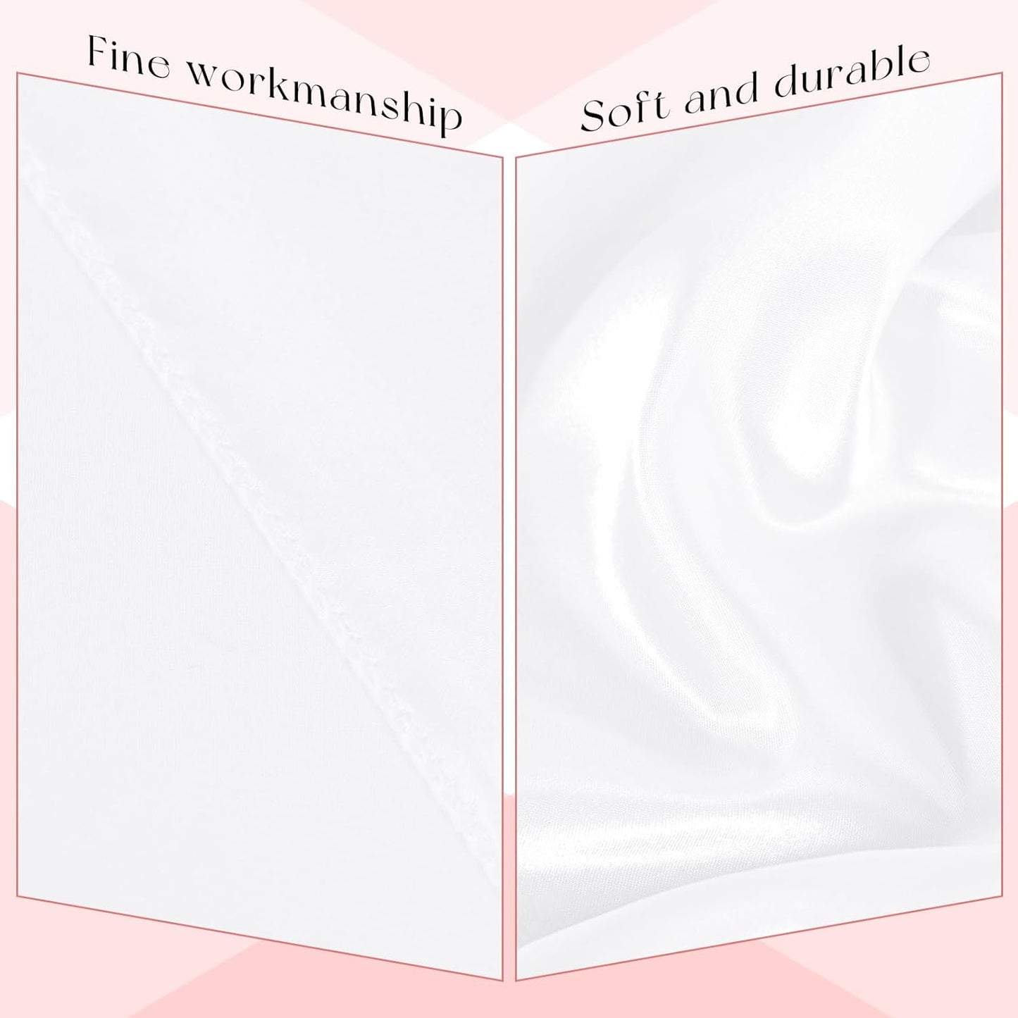 6 Packs Satin Tablecloth 120 Inch White Round Table Cloth Silk Tablecloth Smooth Fabric Overlay Satin Table Cover Decoration for Wedding Party Banquet Events