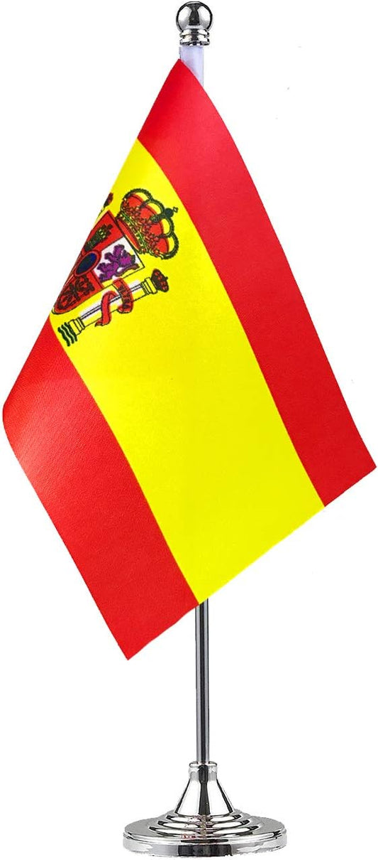 Spain Spanish Flag Table Desk Flags,Office Flag,International World Country Flags Banners,Festival Events Celebration,Office Desk Home Decoration