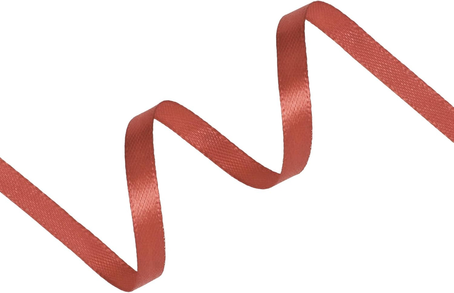 Copper Satin Ribbon 1/4 inch X Continuous 25 Yards, Single Face Polyester Ribbon Perfect for Gift Wrapping, Flower Bouquet, Wedding Decor, Crafts, Bow Making, Sewing and More