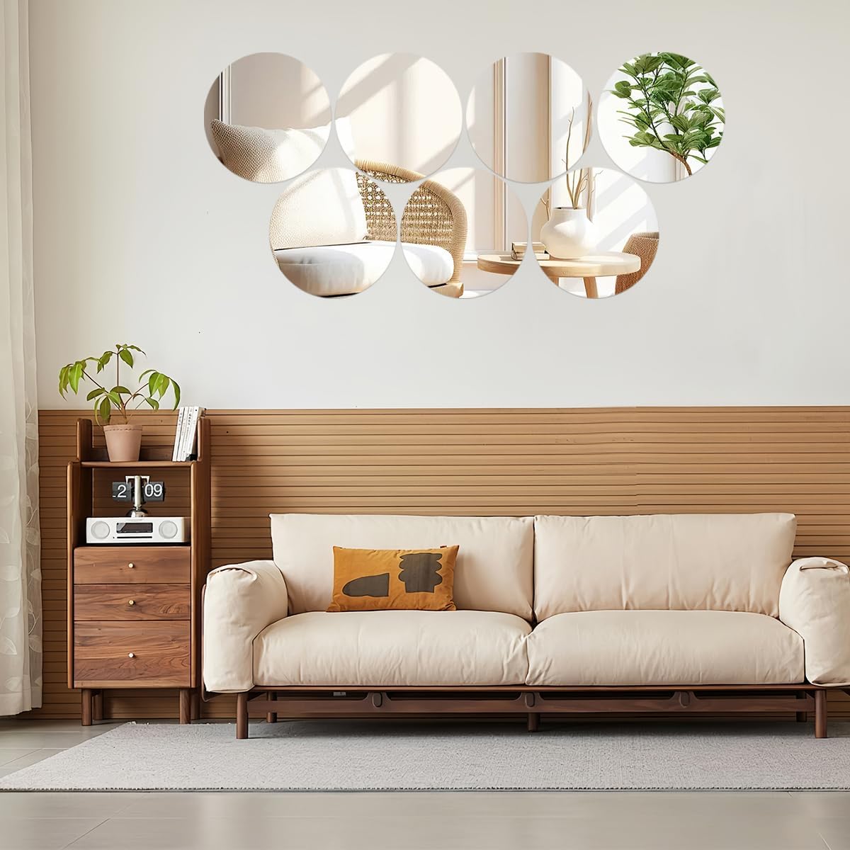 12" 12PCS Round Mirrors for Centerpieces, Circle Mirror Centerpieces for Tables, Acrylic Mirror Tiles for Wall Table Wedding Centerpieces Mirror Plates for Candle Birthday Decorations DIY Craft