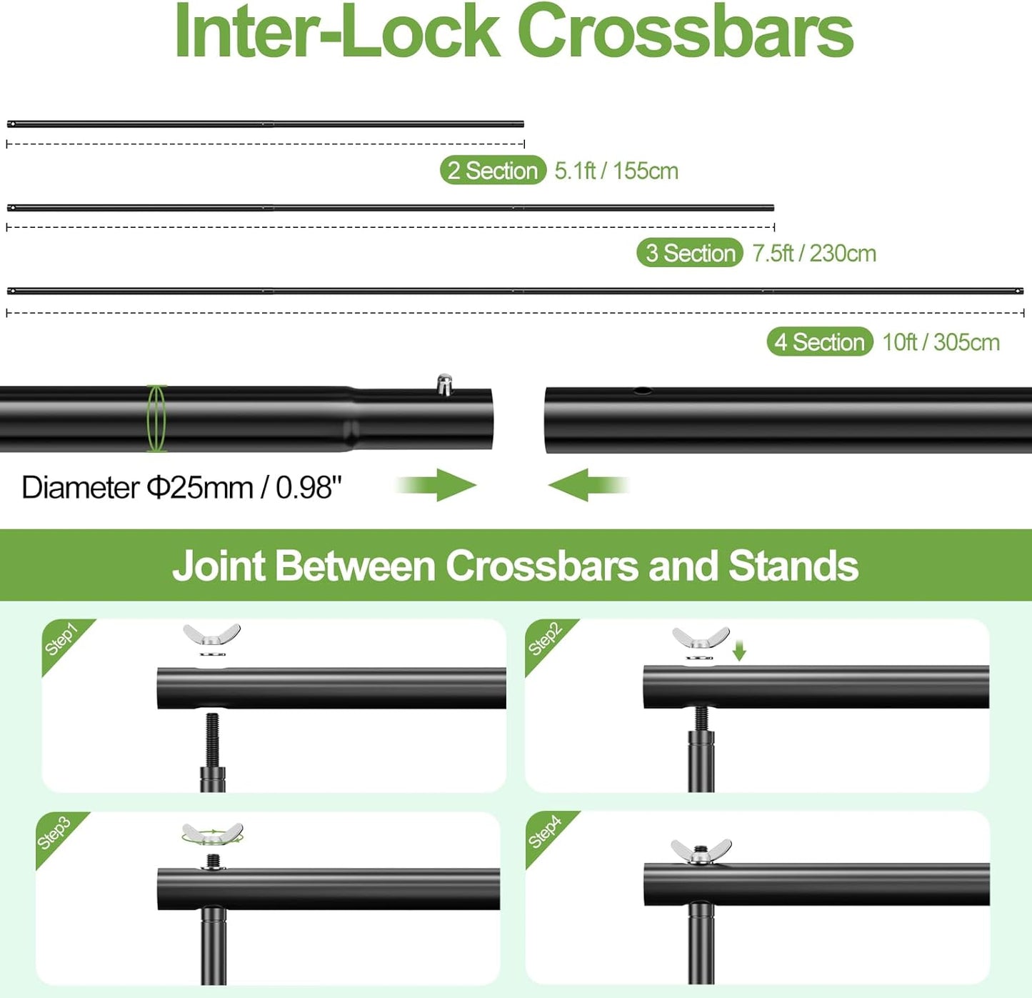FUDESY Heavy Duty Backdrop Stand, 10x10ft Adjustable Photo Background Stand Support System Kit with Steel Base, Pipe and Drape Photography Backdrop Stand Kit for Parties Wedding Birthday