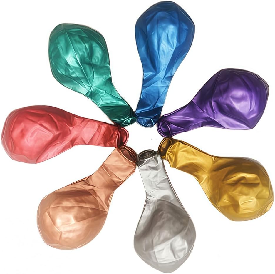 35 Pack Metallic Balloons 18 Inch Chrome Shiny Assorted Colors Latex Rainbow 7 Kinds Color Large Balloon for Birthday Wedding Bridal Baby Shower Supplies Party Decorations
