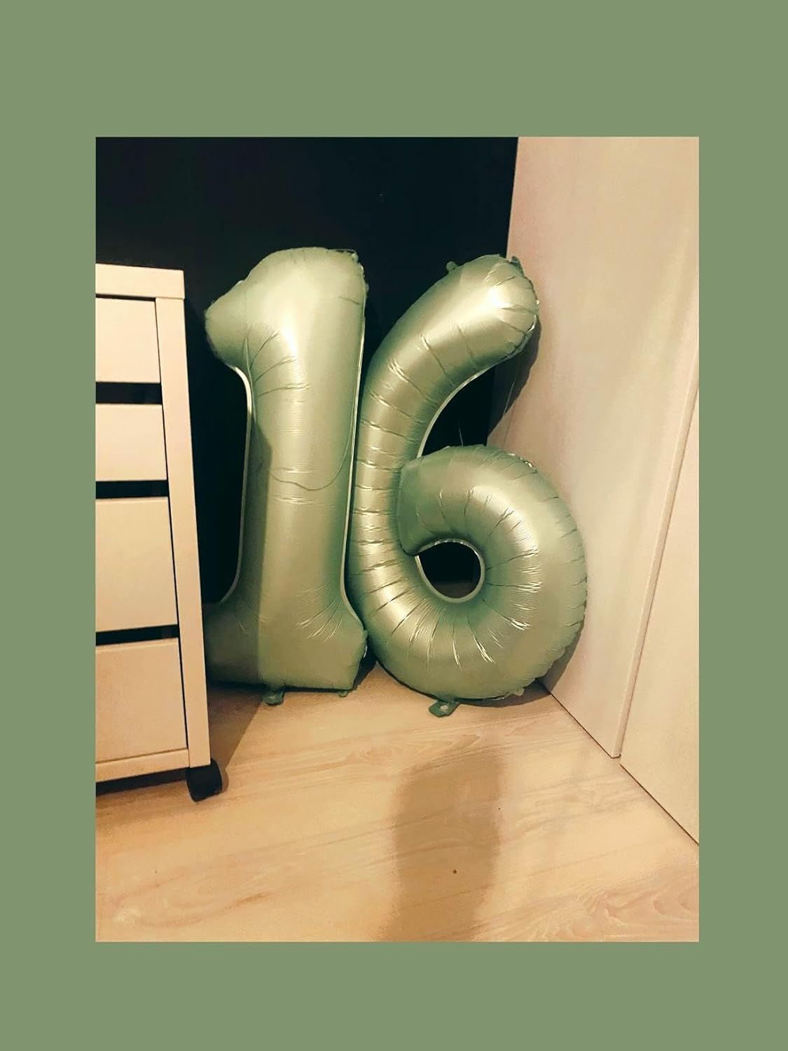40 Inch Big Sage Green 9 Balloon Number, Jumbo Giant Happy 9th 19 29 39 49 99 Birthday Party Decorations,Oliver Green Large Nine Mylar Foil Anniversary Birthday Party Engagement Decorations