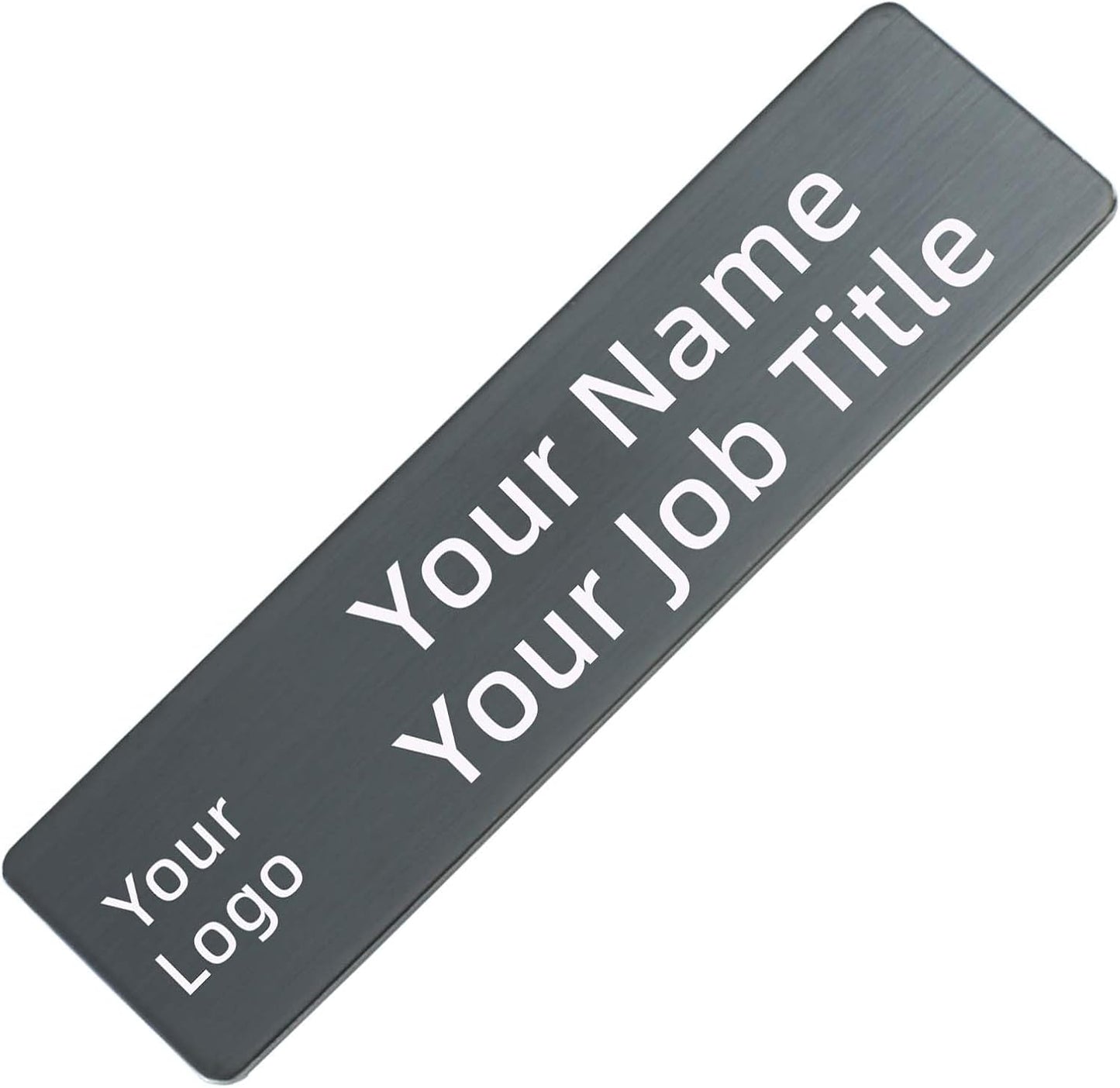 Stainless Steel Durability Black Custom Name Tag with Pin or Magnet or Adhesive Tape,Metal Easy to Read Name Badge,Engraved Nametag,Metal Name Tag for Cops, Nurses,Employee,Workers(Black)
