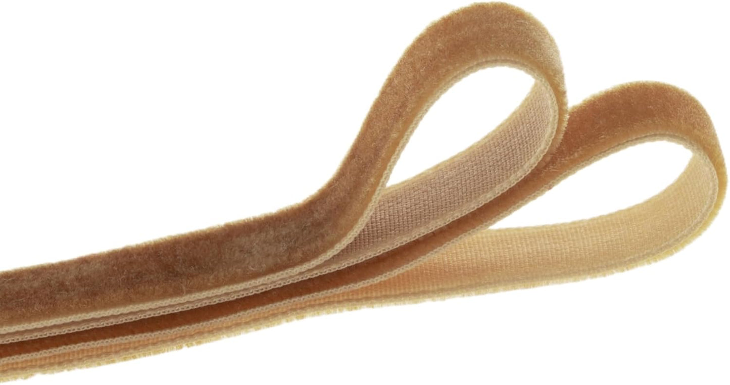 Vintage Khaki Velvet Ribbon, 5/8 Inch X 25Yd