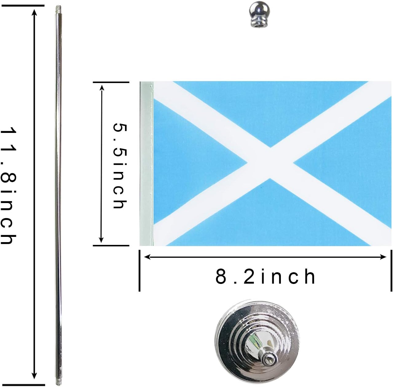 GentleGirl.USA Scotland Table Flags,Stick Small Mini Scot Flag Office Desk Flag on Stand with Stand Base, International Festival Decoration,Scotsman Theme Party Decoration,Home Desk Decoration