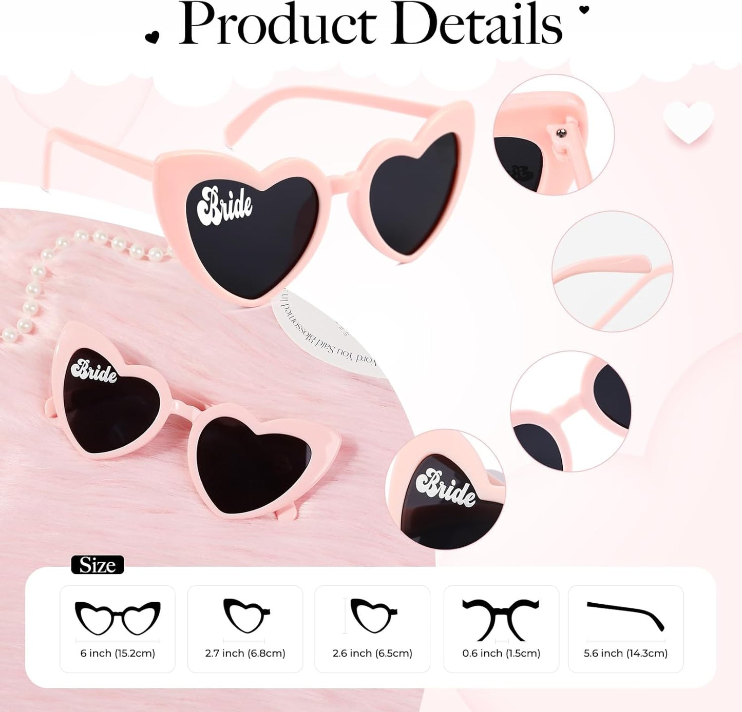 YOGFIT Heart Sunglasses for Women Fashion Classic Love Eye Protection Sunglasses Vintage Cute Heart Sunglasses