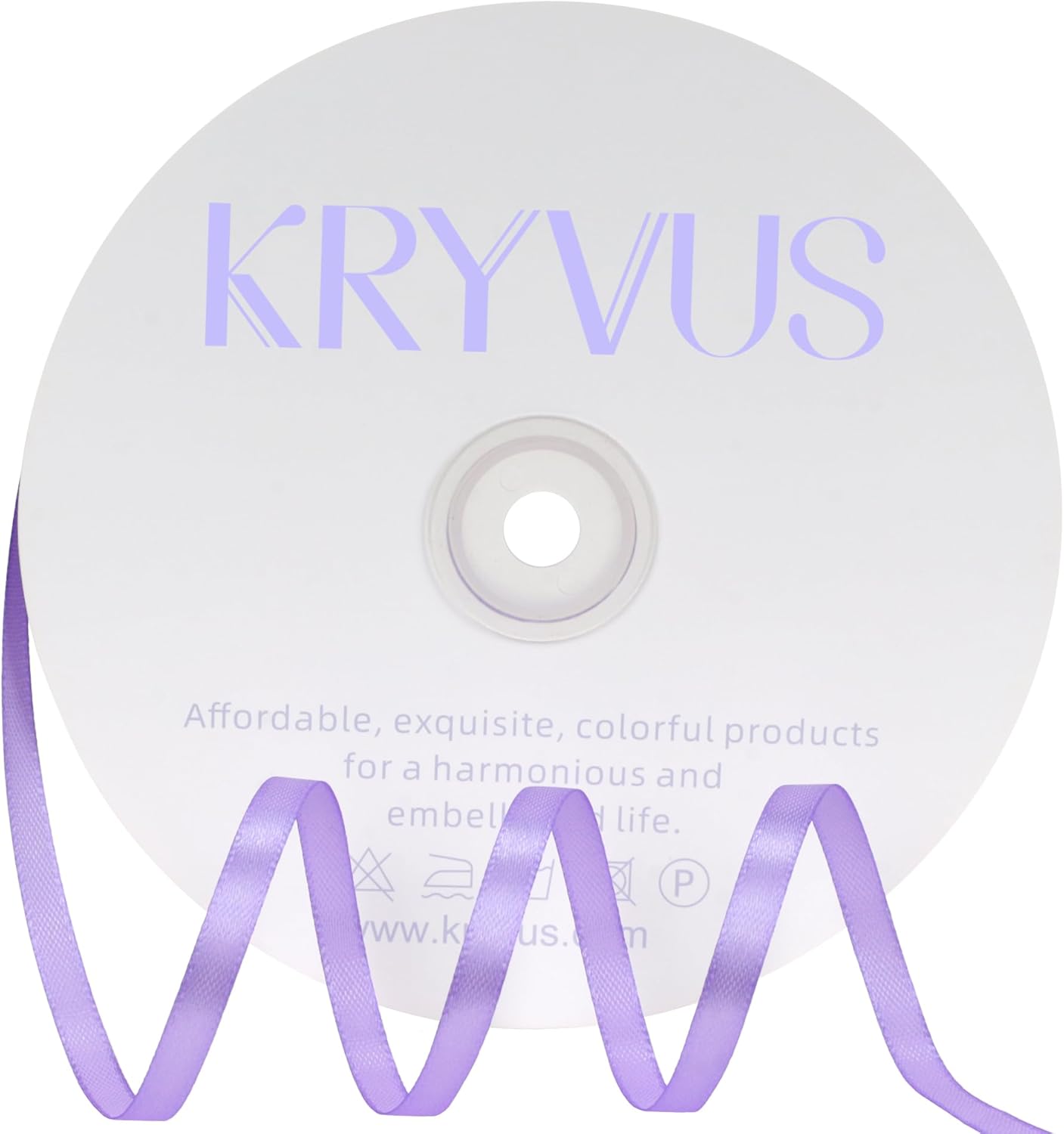 Light Purple Satin Ribbon 1/4 inch X Continuous 100 Yards, Single Face Polyester Ribbon Perfect for Gift Wrapping, Flower Bouquet, Wedding Decor, Crafts, Bow Making, Sewing and More