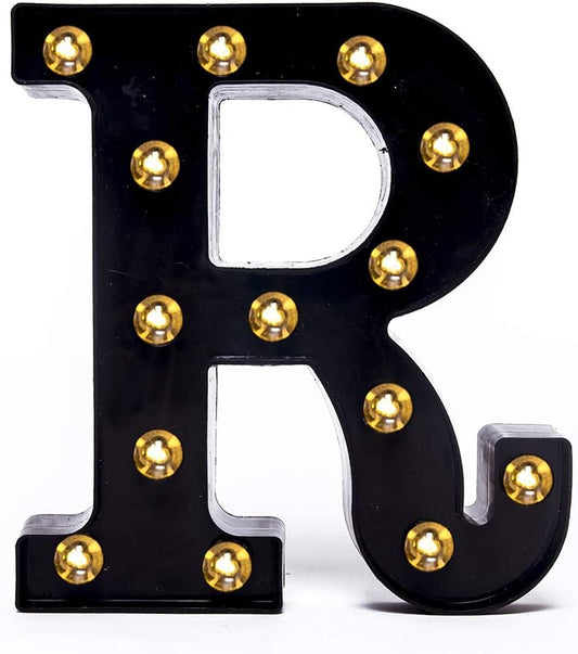 Foaky Black LED Marquee Number Lights Sign Light Up Marquee Number Lights Sign for Night Light Wedding Birthday Party Battery Powered Christmas Lamp Home Bar Decoration