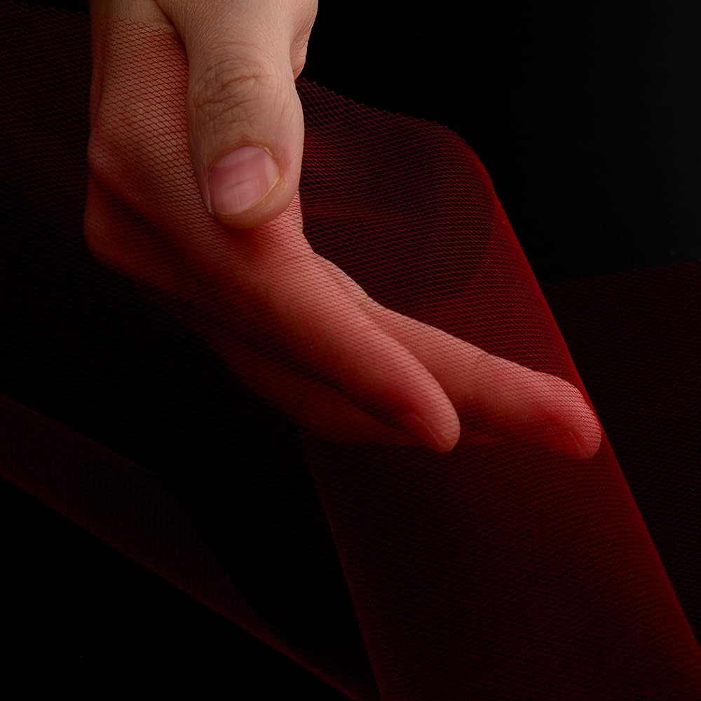 Tulle Rolls 6” by 100 Yards (300 feet) Tulle Roll Spool Fabric for DIY Tutu Skirts Wedding Baby Shower Crafts Decorations Party Supplies (Burgundy)