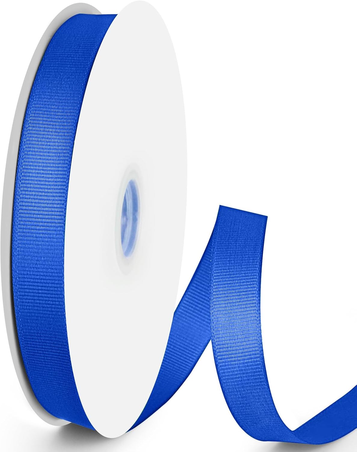 50 Yards 5/8 inch Grosgrain Ribbon, Solid Color Fabric Ribbon Perfect for Gift Wrapping, Wedding, Handmade Bows, Floral Bouquets and Party Decoration(Royal Blue)