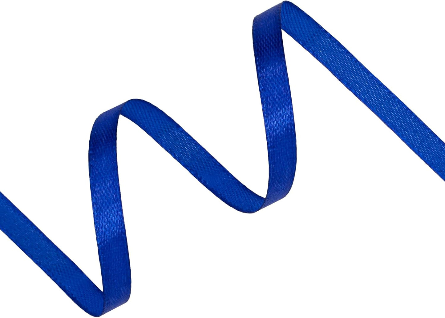 Royal Blue Satin Ribbon 1/4 inch X Continuous 100 Yards, Single Face Polyester Ribbon Perfect for Gift Wrapping, Flower Bouquet, Wedding Decor, Crafts, Bow Making, Sewing and More