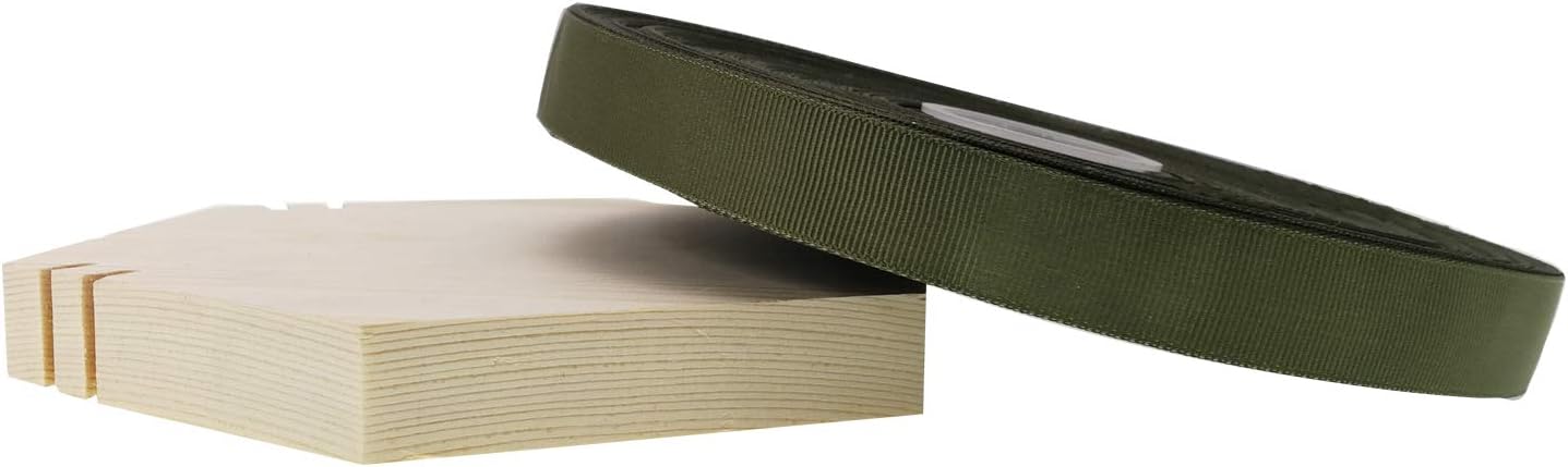 Jesep One Roll 100 Yards 3/4" Soild Grosgrain Ribbon Boutique Gift Wrapping Package Ribbon, DIY Crafts Bow Hair Headband Accessories Assorted Ribbon#570 (3/4" 20mm, Olive Green)