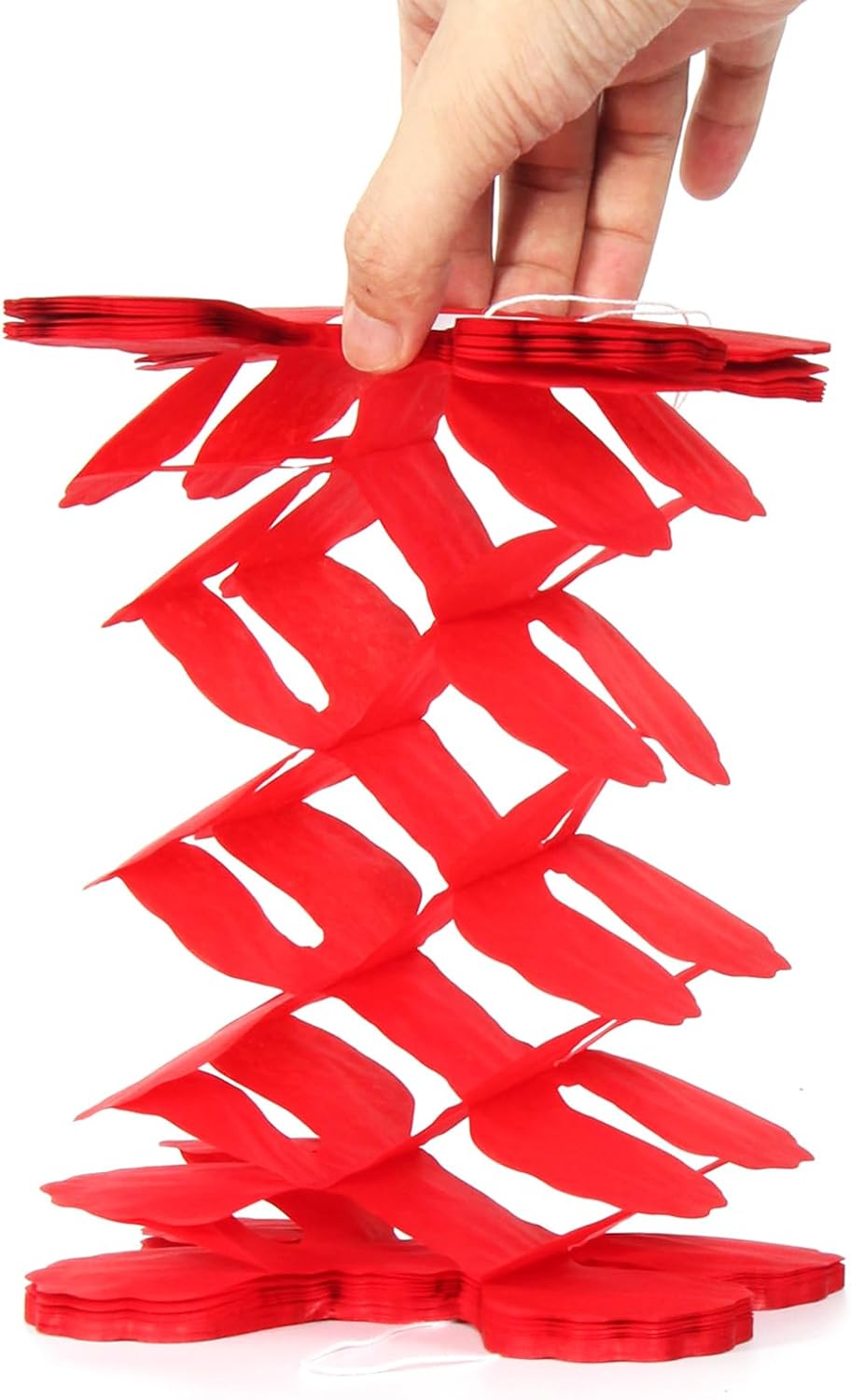 Rainbow Red-Orange Green-Blue Purple Streamers Garland - 12pcs Colorful Theme Party-Decorations,4-Leaf Clover Paper Streamer Banner,Boy Girl Kids Birthday Supplies,Baby Shower Wedding Decor Ouruola