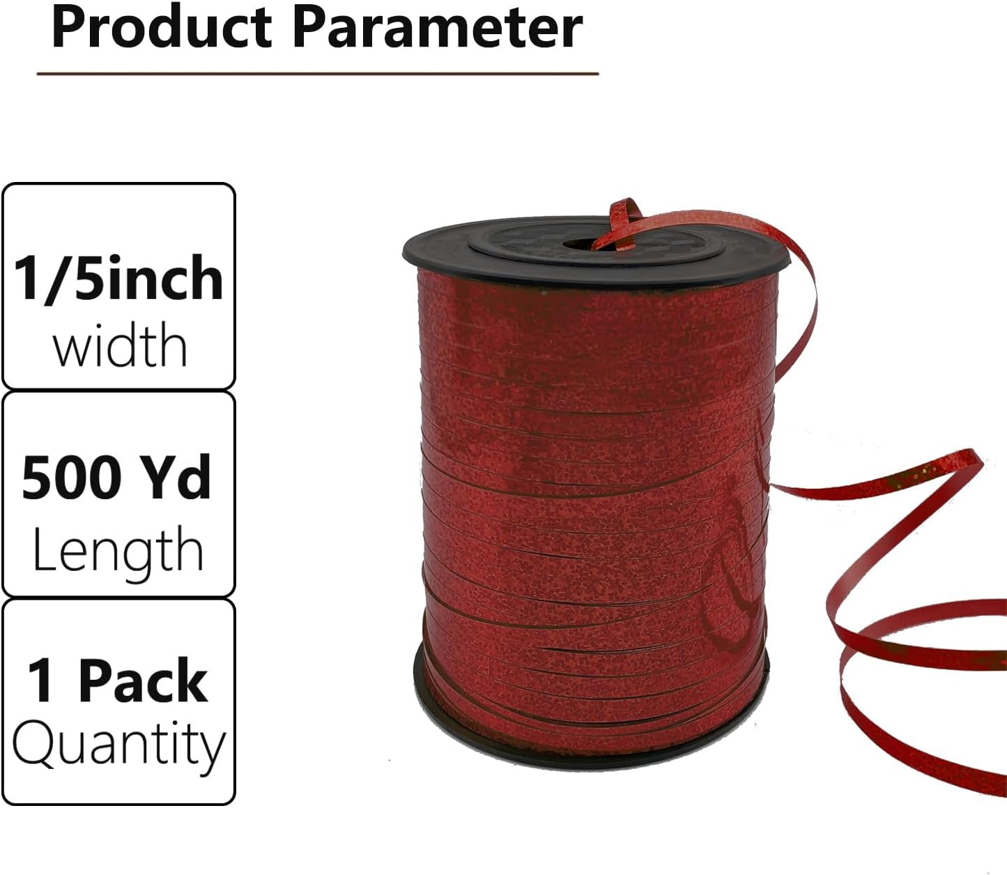 500 Yards Curling Ribbon-Balloon String for Birthday Gift Wrapping,Festival Party Decor,Ribbons & Bows for Christmas New Year Gifts Supplies (Laser Red)