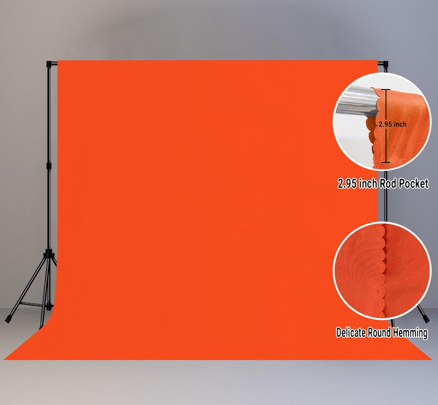 10x10FT Orange Abstract Backdrops Solid Orange Portrait Background for Photoshoot, for Photography, for Birthday,for TV Recording Photo Video