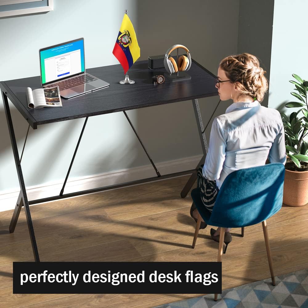 Ecuador Flag Ecuadorian Flags, Small Mini Ecuadorian Desk Flag, Used for Table Office Classroom Home Patriotic Events Decorations