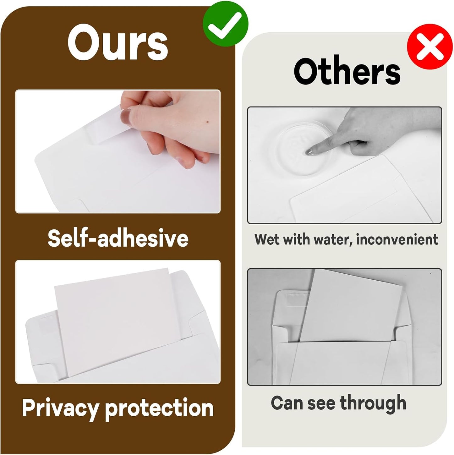 gisgfim 1000 Pcs A2 Envelopes 4.375x5.75 Inches Self Adhesive Invitation Envelopes for 4x5 Cards Printable Mailing Mailers Bulk for Wedding Baby Shower Postcard Photo Thank Notes Greeting Card