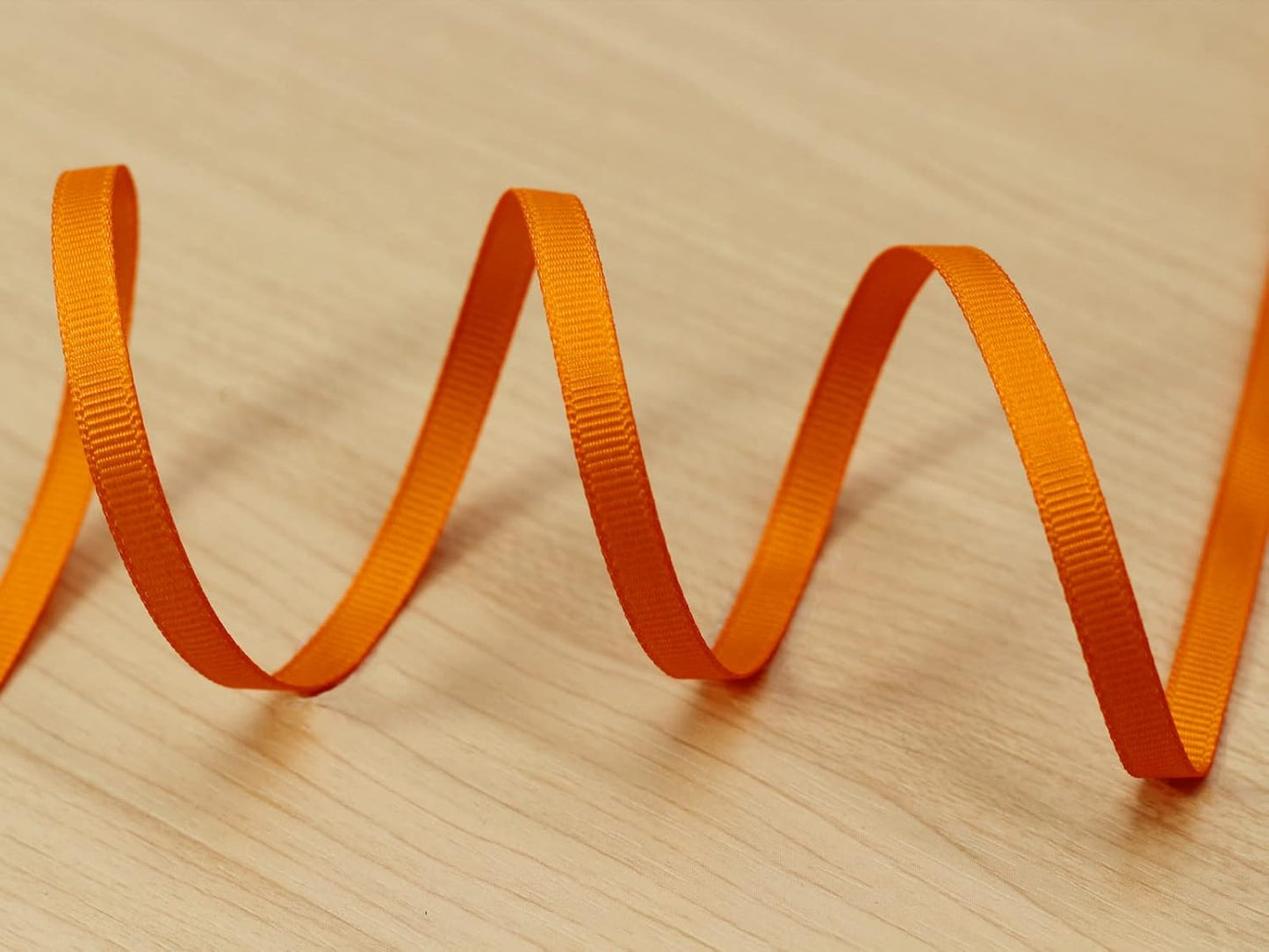 Jesep One Roll 100 Yards Soild Grosgrain Ribbon Boutique Gift Wrapping Package Ribbon, DIY Crafts Bow Hair Headband Accessories Assorted Ribbon #752 (1/4" 6mm, Orange)