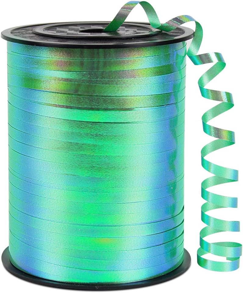 KMER LIFE Green Gradient Curling Ribbon, 1/5" Wide x 500 Yards Christmas Curling Ribbons for Gift Wrapping, Party Decoration, Balloon String, Crafting, Balloon Ribbons for Florist Flower (1 Roll)