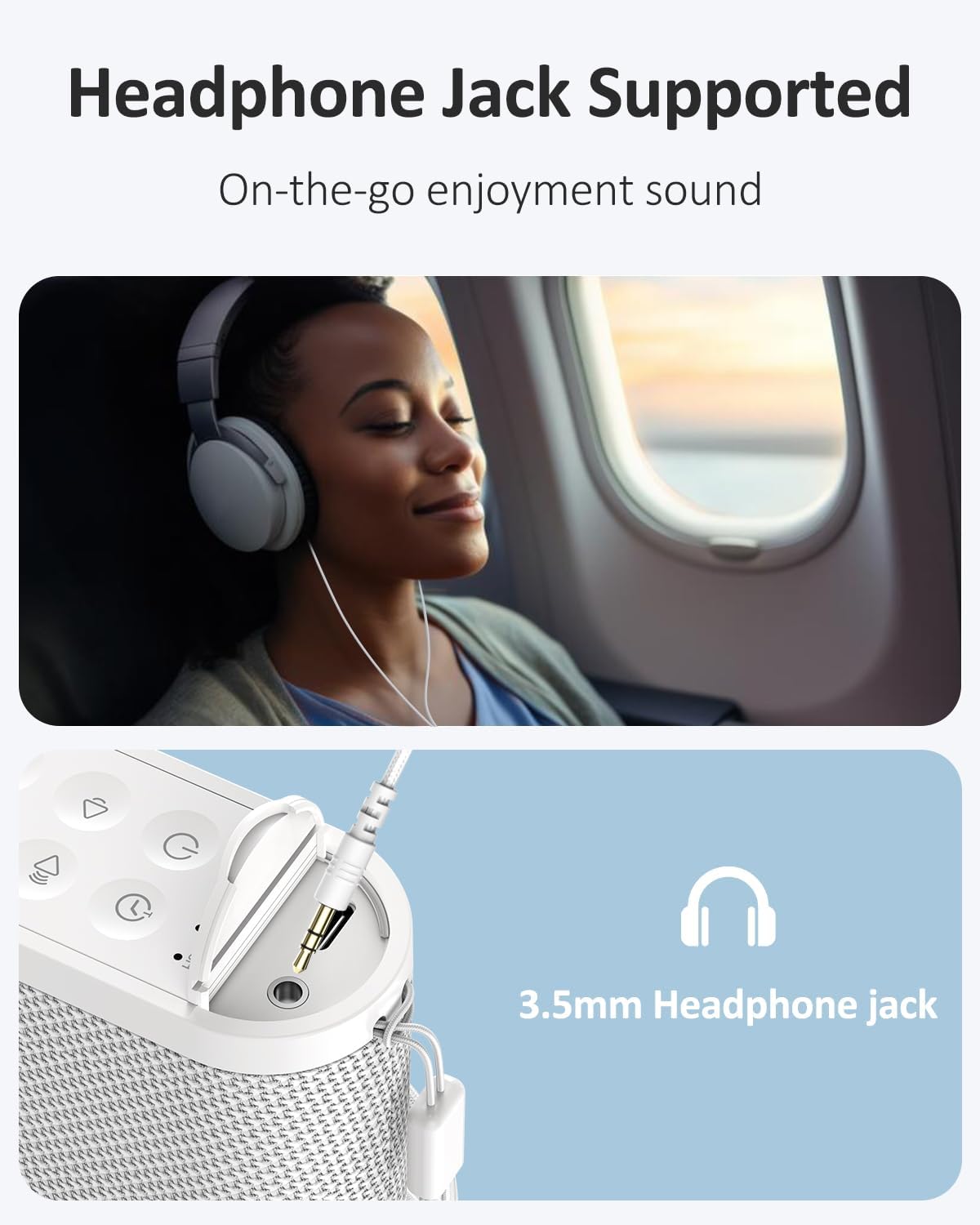 Portable Travel Sound Machine for Adults, Baby Sleeping - White Noise Machine：Rechargeable Battery, Headphone Jack, 21 Sounds, Sleep Timer - Noise Machine for Office Privacy & Noise Canceling, Home
