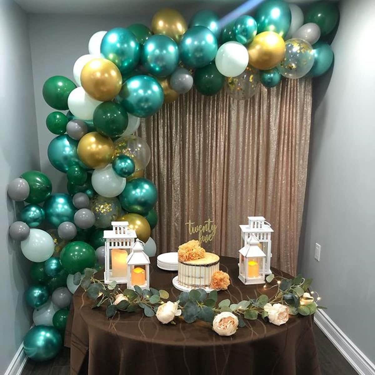 7ft x 7ft Champagne Sequin Backdrop Curtain Glitter Photo Booth Backdrop for Wedding Birthday Baby Shower Event Decorations