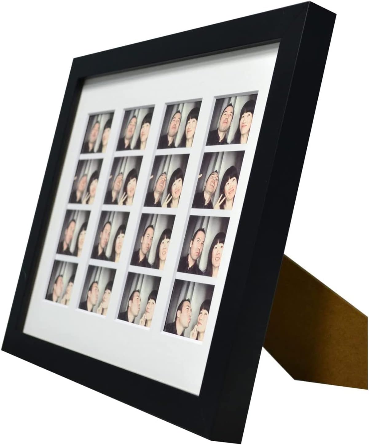 Golden State Art, 8.5x11 Photo Frame with Mat for 4 2x6 Photo Booth Pictures, Includes Real Glass & Easel Back Display, Make A Good Gifts, Black, 10 Pack