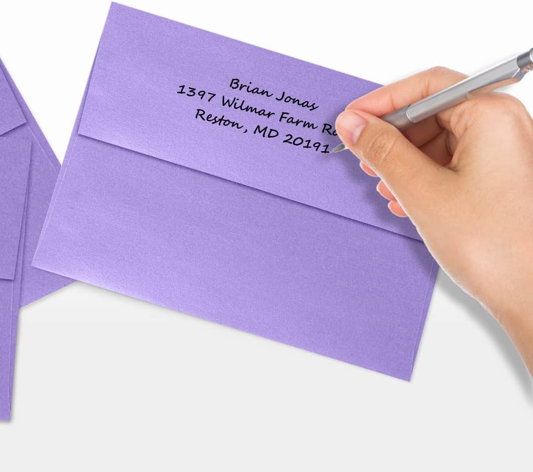 LUXPaper A7 Invitation Envelopes | Peel & Press | 5 1/4" x 7 1/4" | Amethyst Metallic | 80lb. Text | 1,000 Qty