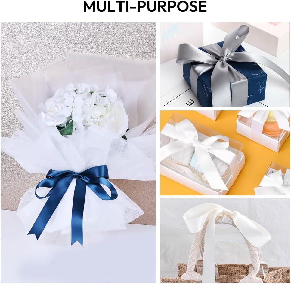 5/8 Inch 100 Yards Satin Ribbon Apple Green, Solid Color Fabric Ribbon for Gift Wrapping, Wedding, Polyester Gift Ribbon for Birthday Party Decoration, Craft, Hair, Floral, Sewing