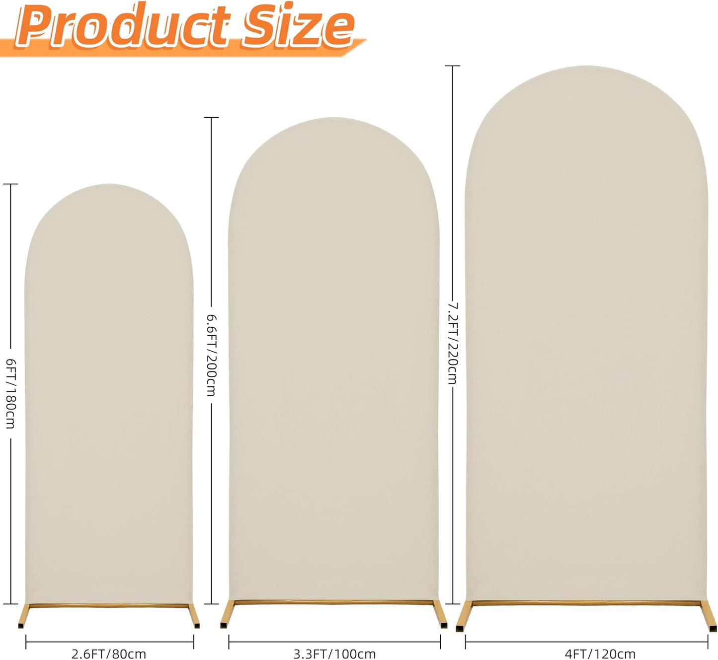 Wedding Arch Cover Spandex Arch Backdrop Cover 7.2FT Arch Backdrop Cover